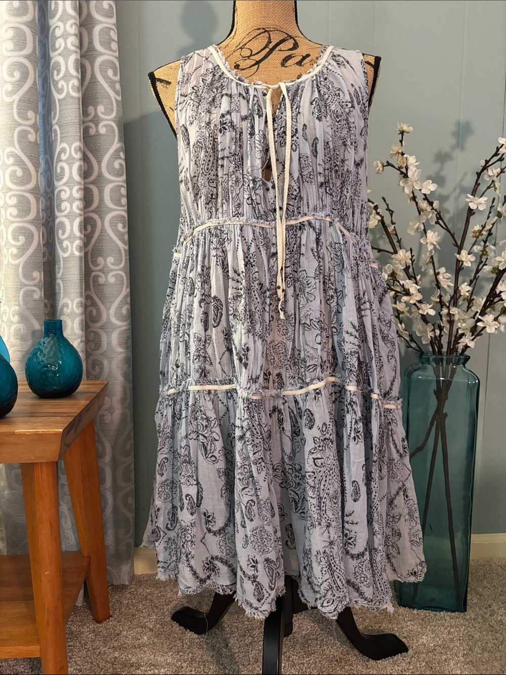Free People Boho Tiered Tank Dress